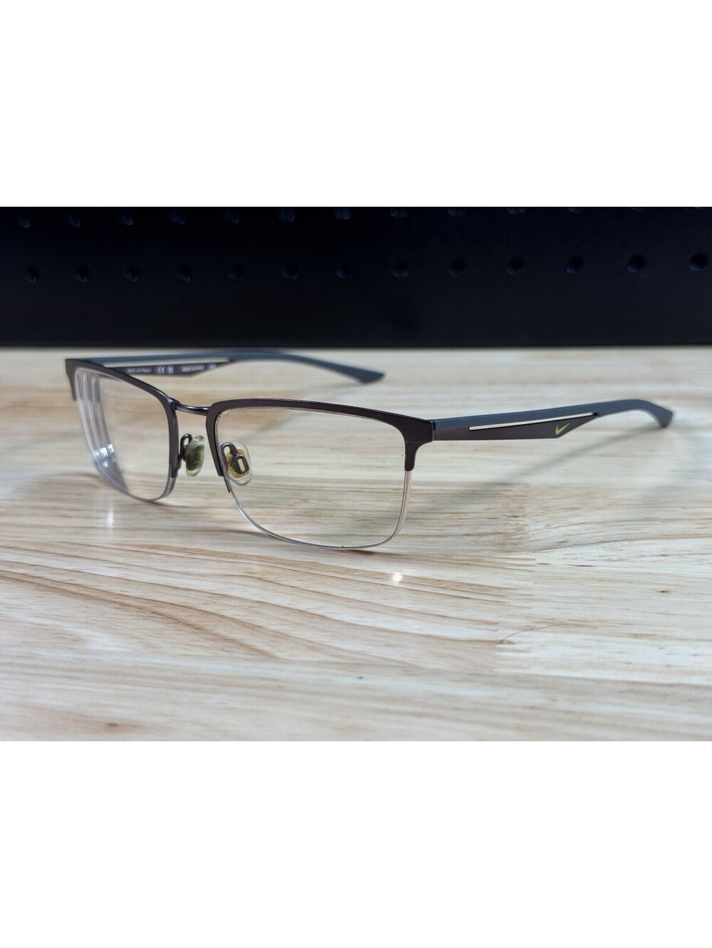 NIKE WITH FLEXON 4313 070 Eyeglasses SATIN GUNMETAL Semi-rimless 54-17-145